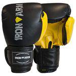 Luva Boxe Muay Thai Training 16 Oz Preto e Amarelo Iron Arm