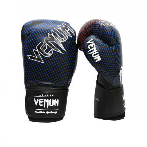Luva de Boxe / Muay Thai 14oz - Preto e Azul - Tiger Legend - Venum
