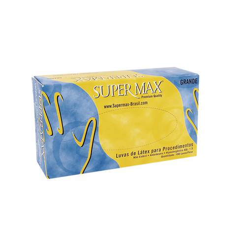 Luva de Látex para Procedimento Supermax G C/100