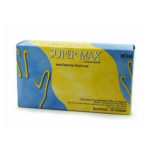 Luva de Látex para Procedimento Supermax M C/100