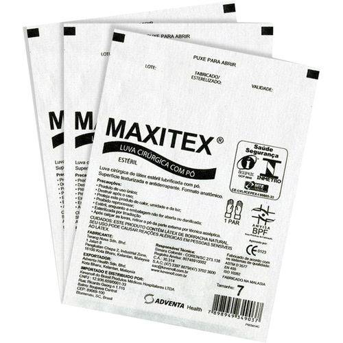 Luva Latex Esteril N.7,0 Maxitex