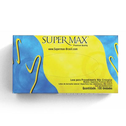 Luva Látex para Procedimento não Cirúrgico M Supermax