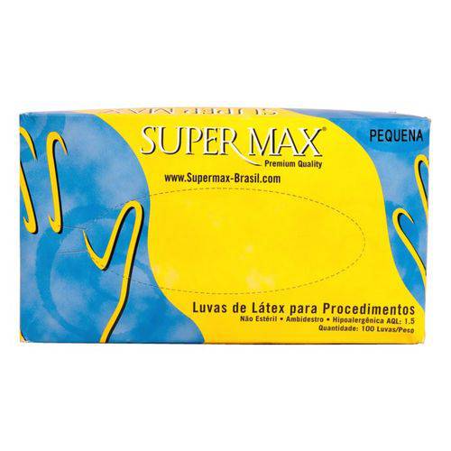 Luva Latex Supermax - 100 Unidades