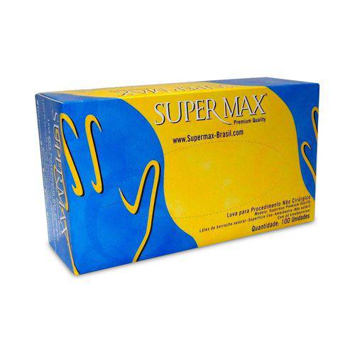 Luva Latex Supermax para Procedimento - Caixa com 100