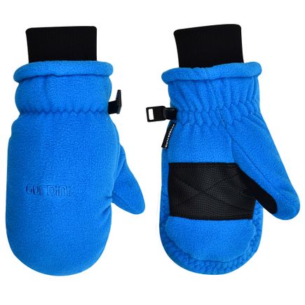 Luva Mitten Impermeável para Neve Gordini Fuzzy Infantil Azul Tam. M