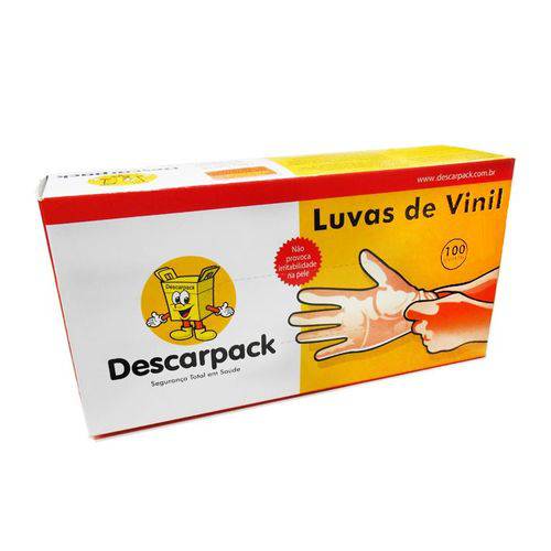Luva Vinil com Talco M C/100 Und Descarpack