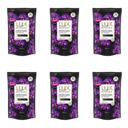 Lux Orquídea Negra Sabonete Líquido Suave Refil 200ml (kit C/06)