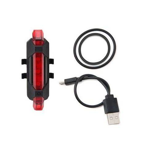 Luz Bike USB Led Recarregável Branca e Vermelha - 2 Und