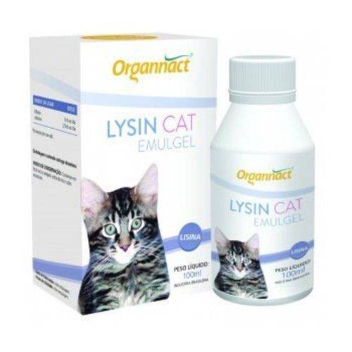 Lysin Cat Emulgel Suplemento Alimentar 100ml - Organnact