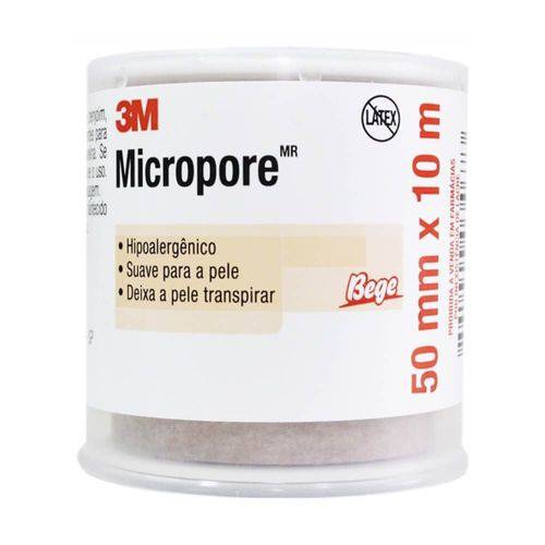 3m Micropore Hospitalar Bege 50mmx10m