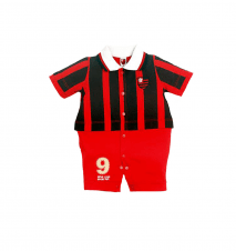 Macacão Bebê Menino Uniforme Flamengo| Doremibebê