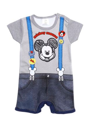 Macacão Disney Infantil para Bebê Menino - Cinza