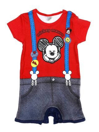 Macacão Disney Infantil para Bebê Menino - Vermelho