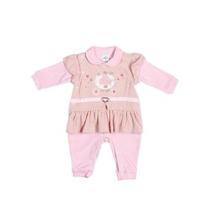 Macacão Infantil para Bebê Menina - Rosa P