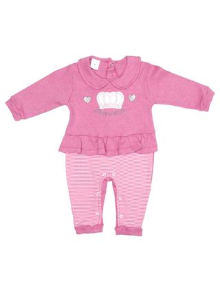Macacão Infantil para Bebê Menina - Rosa Pink