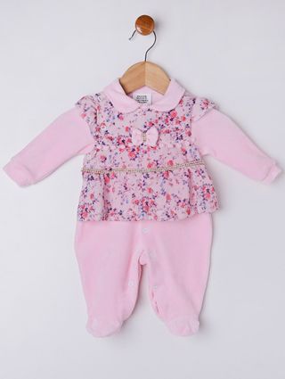 Macacão Infantil para Bebê Menina - Rosa