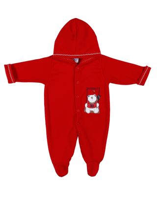 Macacão Infantil para Bebê Menina - Vermelho
