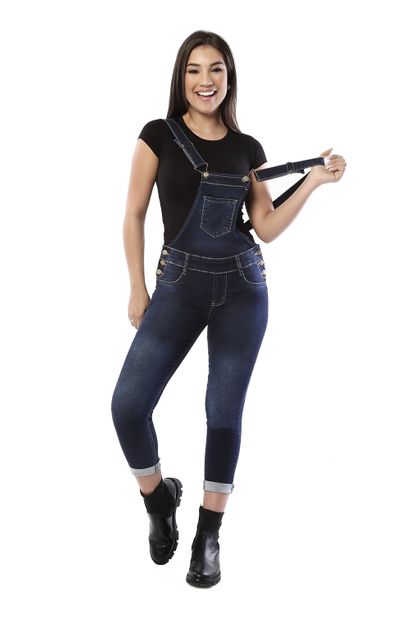 Macacão Jeans Feminino Cropped - 260518 36
