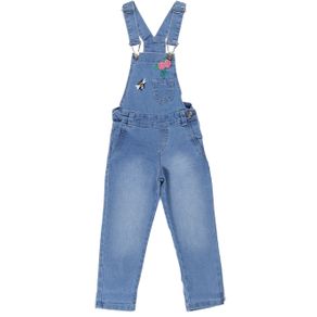 Macacão Jeans Jardineira Infantil para Menina - Azul 8