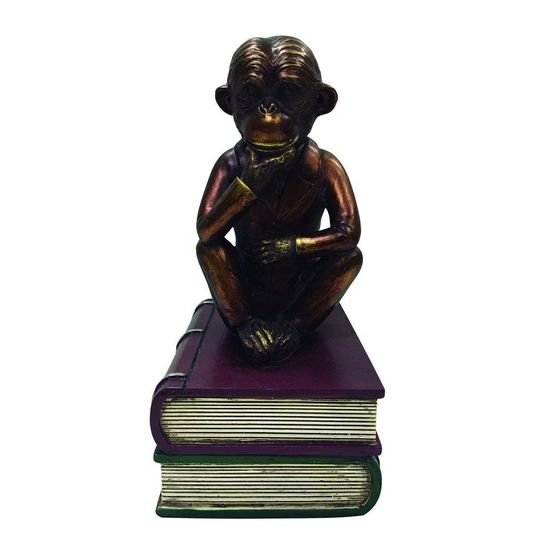 Macaco com Livros Decorativo