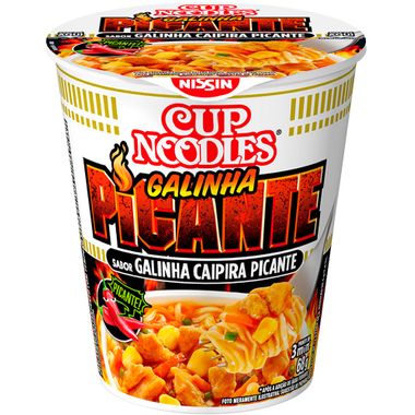 Macarrão Instantâneo Sabor Galinha Caipira Picante Cup Noodles Nissin 68g