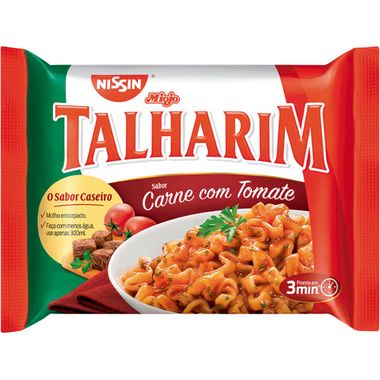 Macarrão Instantâneo Talharim Nissin Carne com Tomate 99g