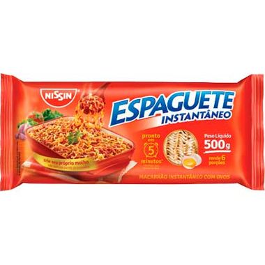 Macarrão Instantâneo Tipo Espaguete Nissin 500g