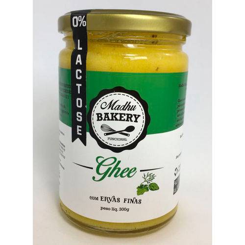 Madhu Bakery - Ghee - Oleo Butirico de Manteiga Clarificada 300g - Ervas Finas
