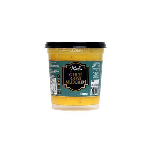 Madhu Bakery - Ghee - Oleo Butirico de Manteiga Clarificada 400g - Alecrim (0,2)