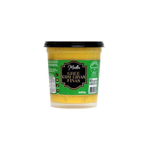 Madhu Bakery - Ghee - Oleo Butirico de Manteiga Clarificada 400g - Ervas Finas (0,2)