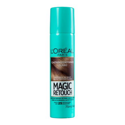 Magic Retouch L'oréal Castanho Claro Spray Instantâneo para Retoque de Raiz 75ml