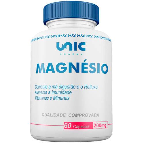 Magnésio 200mg 60 Caps Unicpharma