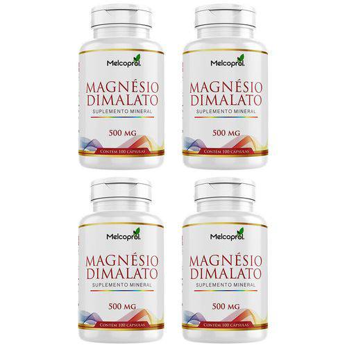 Magnésio Dimalato - 4 Un de 100 Cápsulas - Melcoprol