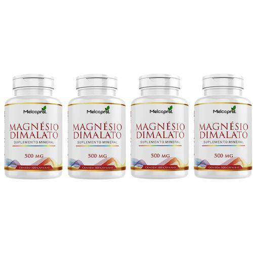 Magnesio Dimalato 4x 100 Cápsulas 500mg Max 2/dia Preço Hoje