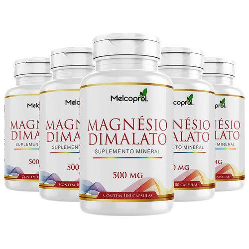 Magnésio Dimalato - 5 Un de 100 Cápsulas - Melcoprol