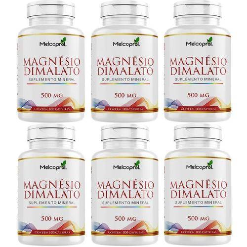 Magnesio Dimalato 6x 100 Cápsulas 500mg Máx.2/dia Preço Hoje