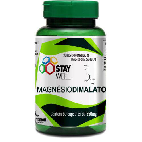 Magnésio Dimalato Puro Stay Well – 60 Cápsulas de 550m