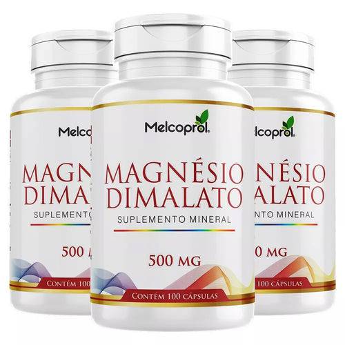 Magnésio Dimalato - 3x 100 Cápsulas - Melcoprol