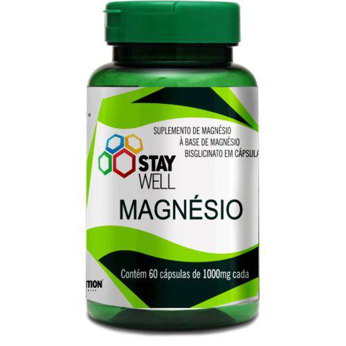 Magnésio Quelato 60 Cápsulas de 1000 Mg Stay Well