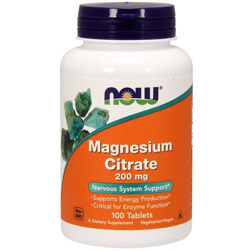 Magnesium Citrate 200mg (100 Tabs) - Now Sports