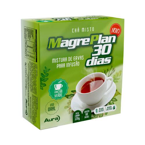 Magreplan Chá 30 Dias Menta-Limão - Aura