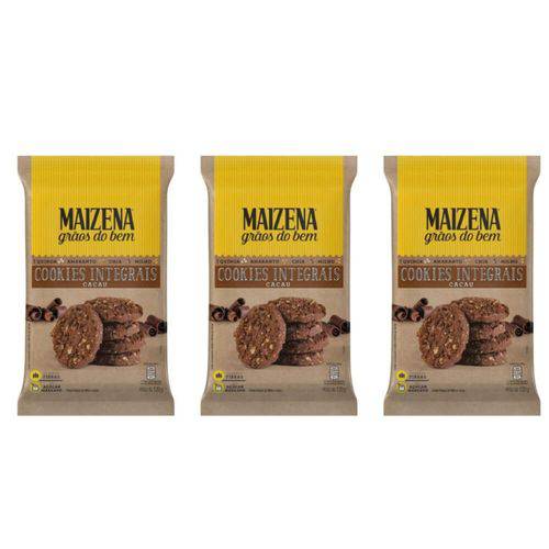 Maizena Cacau Biscoito Cookies 120g (kit C/03)