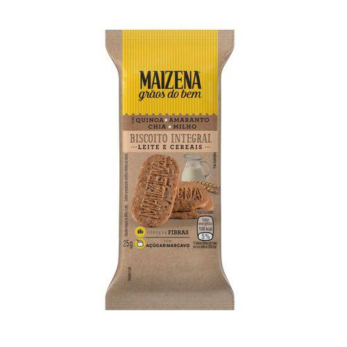 Maizena Leite e Cereais Biscoito Integral 250g