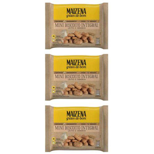 Maizena Leite e Cereais Biscoito Mini 40g (kit C/03)