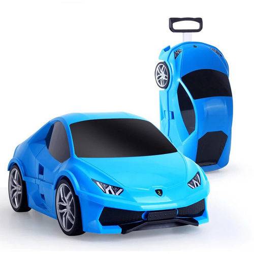 Mala - Mochila Lamborghini Azul Uso Escolar e Viagem