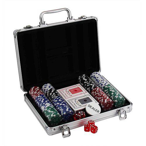 Maleta de Poker em Alumínio 200 Fichas Numeradas Western - Western