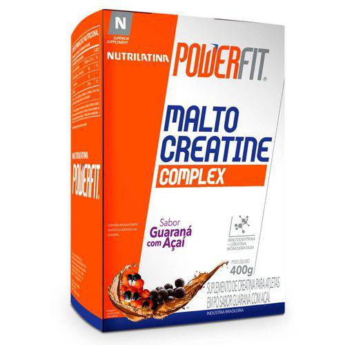 Malto Creatine Complex - 400g - Powerfit - Nutrilatina - Guaraná com Açaí