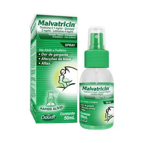 Malvatricin Spray com 50ml Uso Oral
