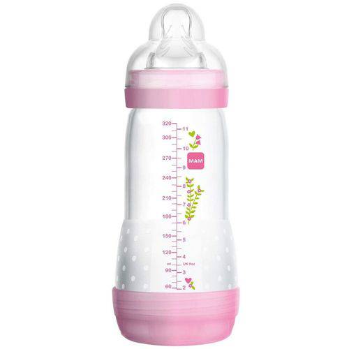 Mamadeira First Bottle Anti-cólica e Auto-esterilizável 320ml Menina - Mam