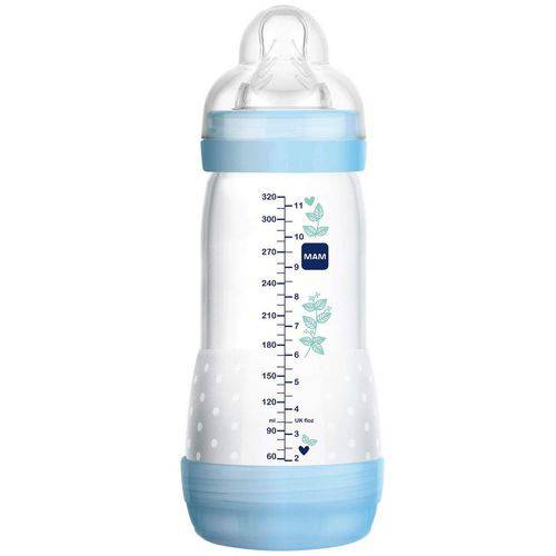 Mamadeira First Bottle Anti-cólica e Auto-esterilizável 320ml Menino - Mam